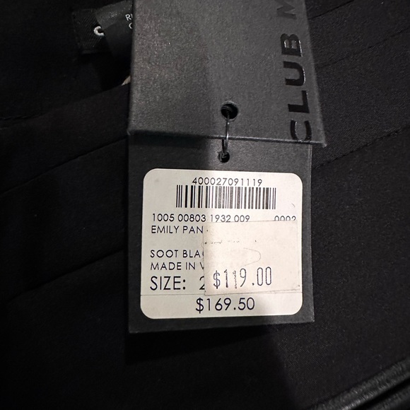 NWT Club Monaco Emily low rise skinny leg black pants - Picture 6 of 9